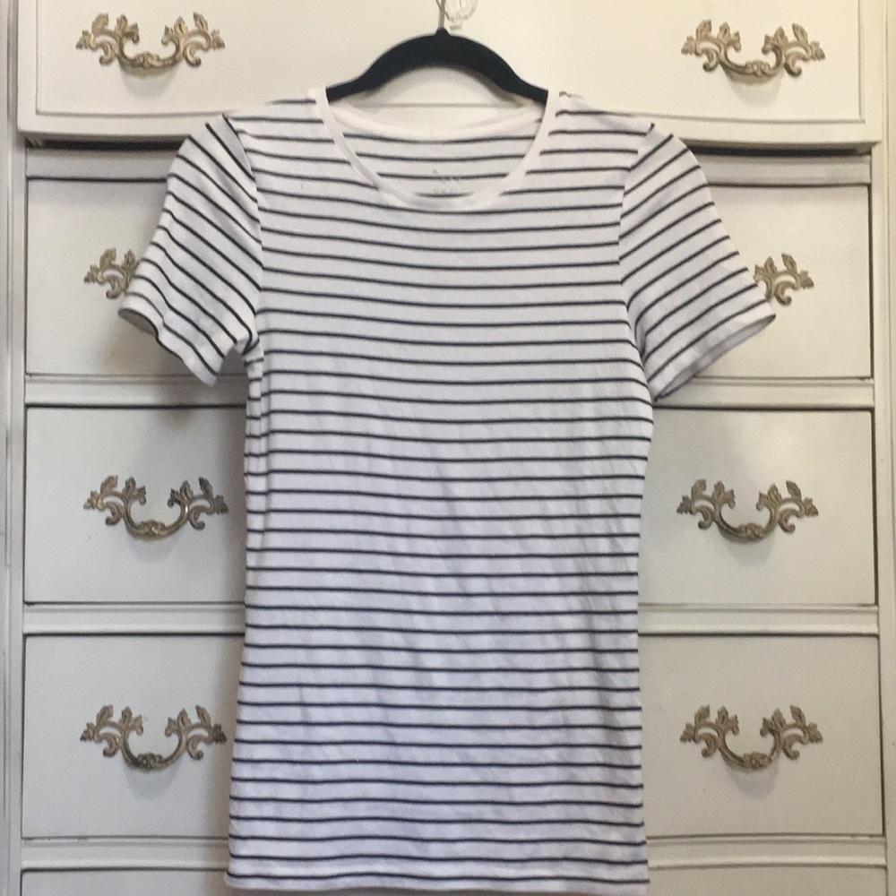 White and black striped